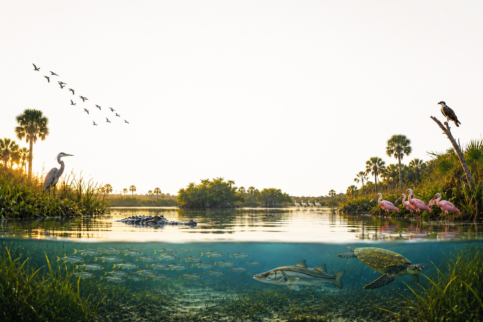 Florida wildlife representing FWEA committees and the water environment profession